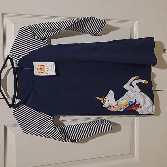 Other - Girls Navy Blue Unicorn Dress